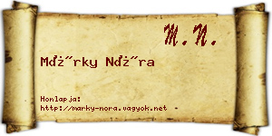 Márky Nóra névjegykártya