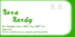 nora marky business card